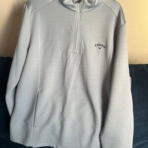 Callaway Men's Light Gray Quarter-Zip Performance Pullover
